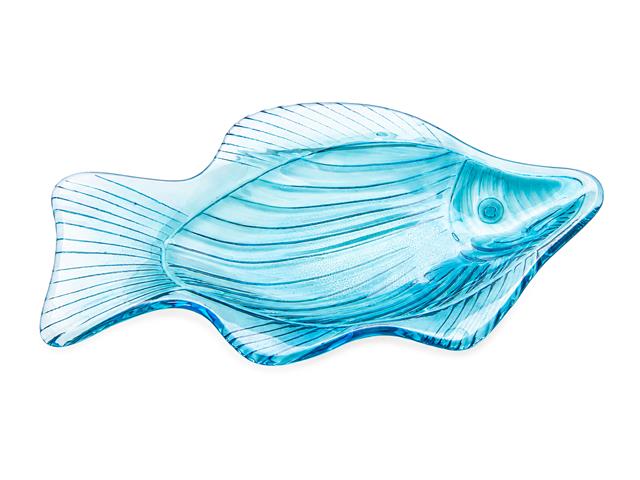 15.5" FISH GLASS PLATE