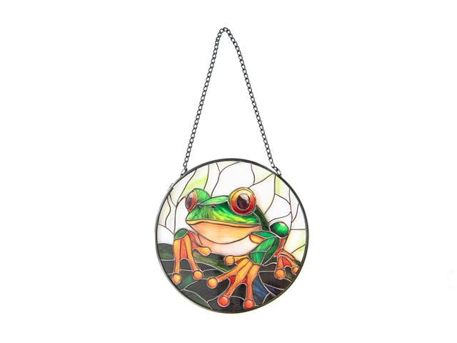 6" STAINED GLASS SUNCATCHER (FROG)