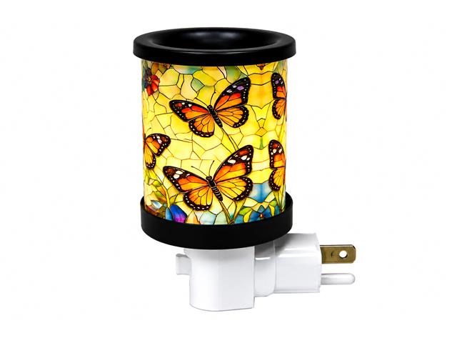 5.5" GLASS PLUG-IN WAX WARMER (BUTTERFLY)