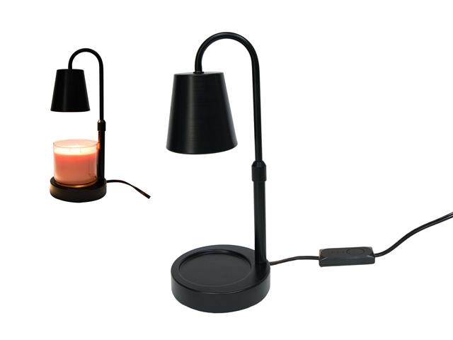 12.5" METAL PLUG-IN CORDED CANDLE WARMER WITH TIMER (BLACK)