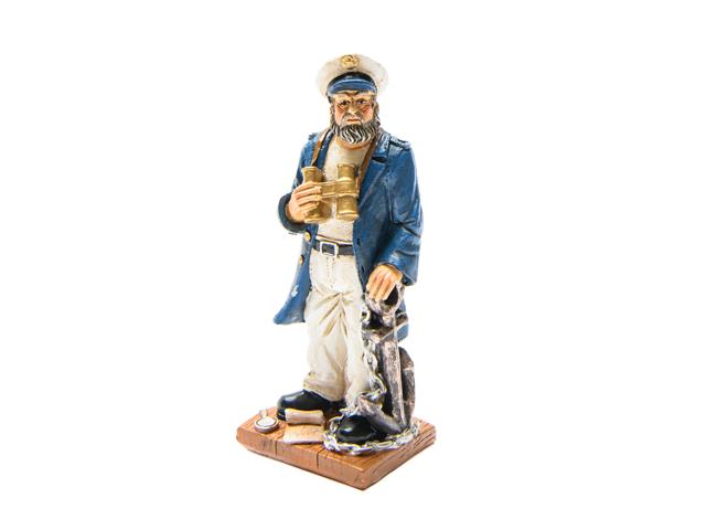 POLYRESIN FIGURINE (CAPTAIN WITH BINOCULARS)