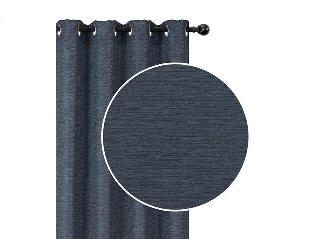JACQUARD BLACKOUT PANEL W 8 GROM (LINEA) (CHARCOAL) (84")