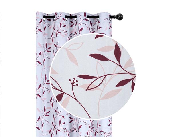 DECORATIVE POLYESTER PANEL W 8 GROM (LEAFY BURGUNDY) (96")