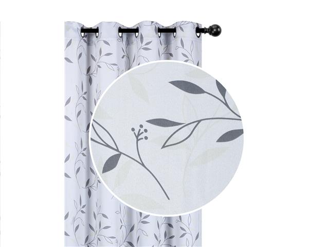 DECORATIVE POLYESTER PANEL W 8 GROM (LEAFY SILVER) (96")