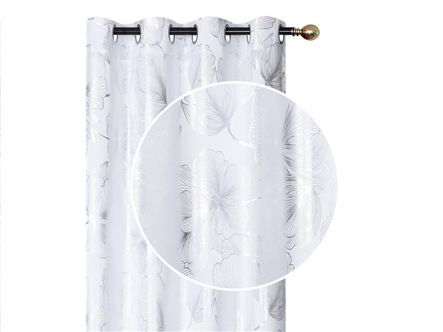 FOIL PRINT PANEL W 8 GROM (HIBISCUS) (WHITE) (96")