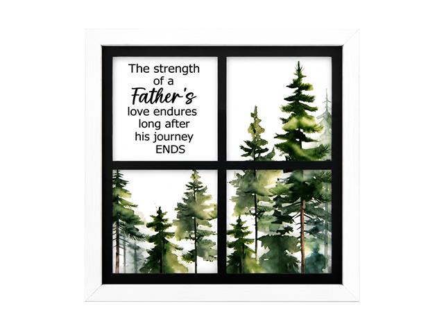 GLASS WINDOW PANE DECOR WITH MDF FRAME (FATHER'S LOVE)