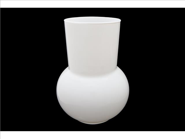 WHITE GLASS BUD VASE