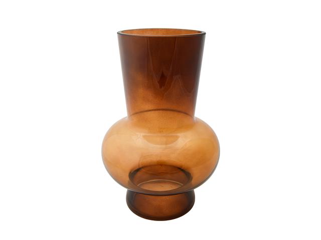AMBER GLASS VASE