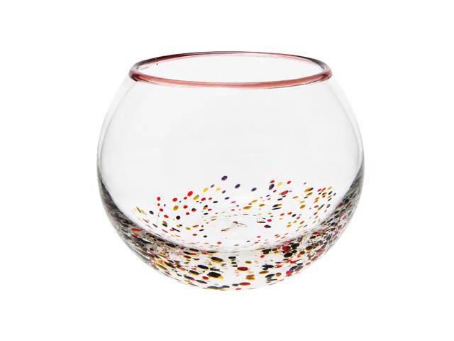 DOTTED ROUND GLASS BOWL