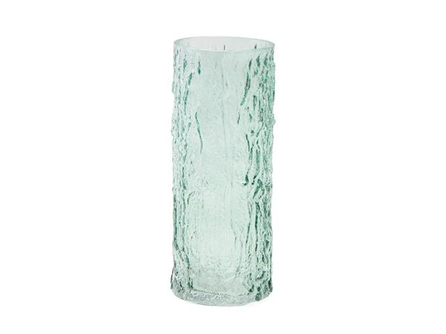 TEXTURED GLASS VASE (GREEN)