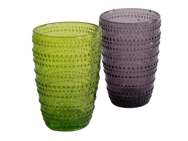 TEXTURED DRINKING GLASS (ASSTD)