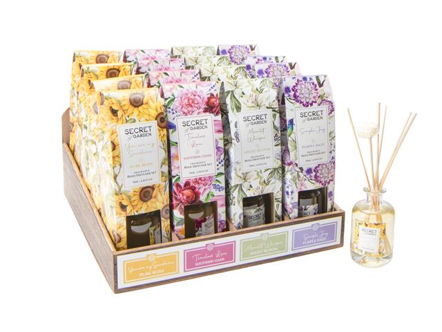 SECRET GARDEN 70ML REED DIFFUSER (16/DISP) (ASSTD)