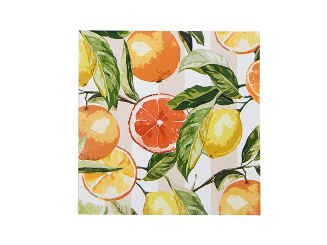 20 PK LUNCHEON 3 PLY NAPKIN (LEMON ORANGE)