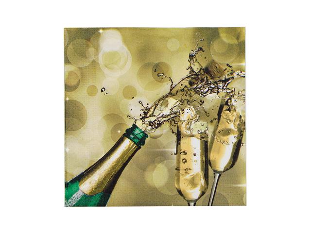 20 PK LUNCHEON 3 PLY NAPKIN (CHAMPAGNE TOAST)