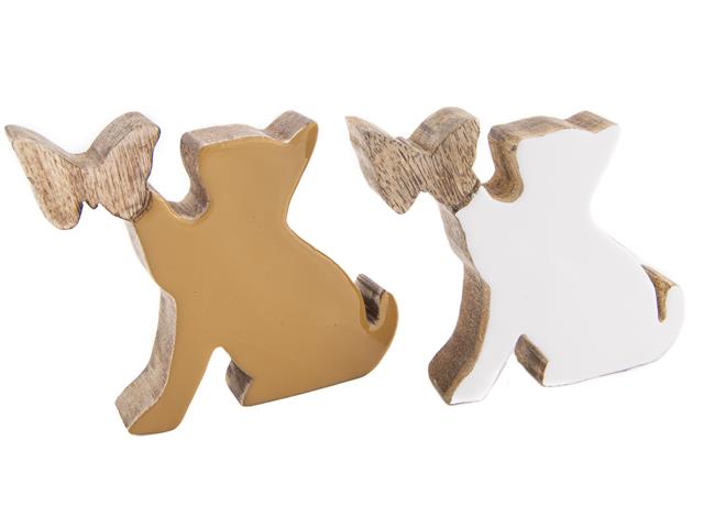 MANGO WOOD ENAMEL COATED DÉCOR (CAT W/ BUTTERFLY) (ASSTD)