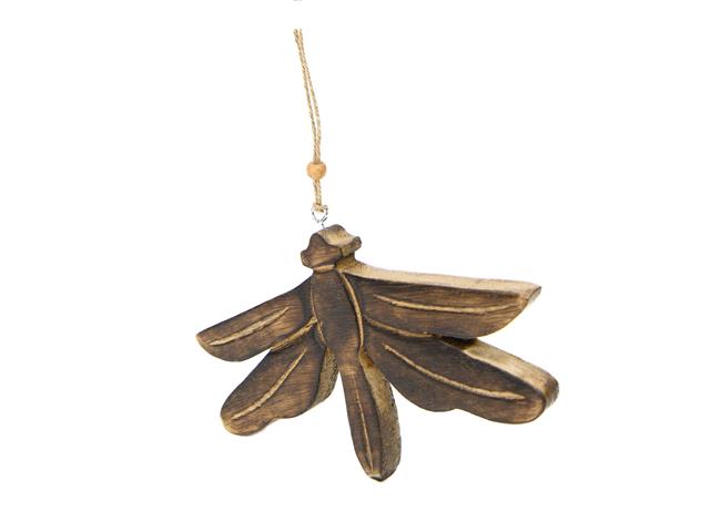 MANGO WOOD ORNAMENT (RUSTIC DRAGONFLY)