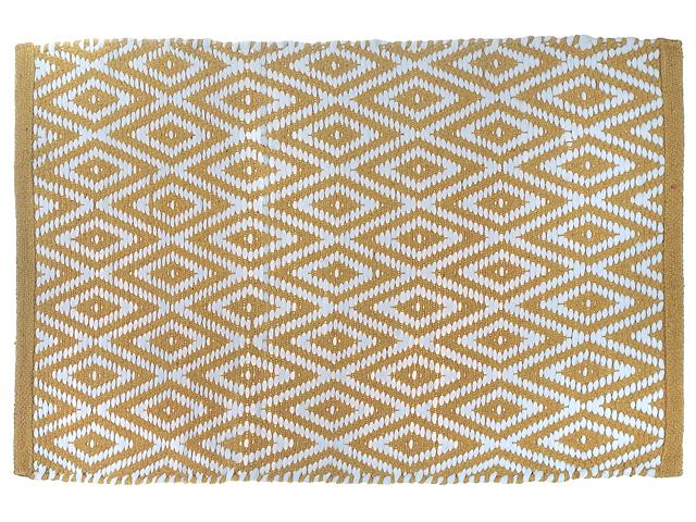 HANDWOVEN DIAMOND RUG  (30"  X  48")  (GOLD)