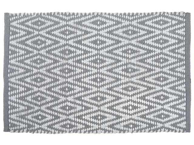 HANDWOVEN DIAMOND RUG  (30"  X  48")  (GREY)