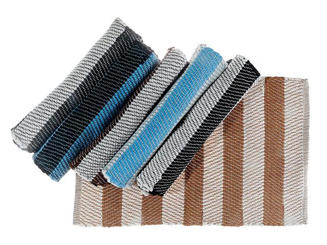 HANDWOVEN TEXTURED STRIPES RUG  (20"  X  32") (ASSTD)