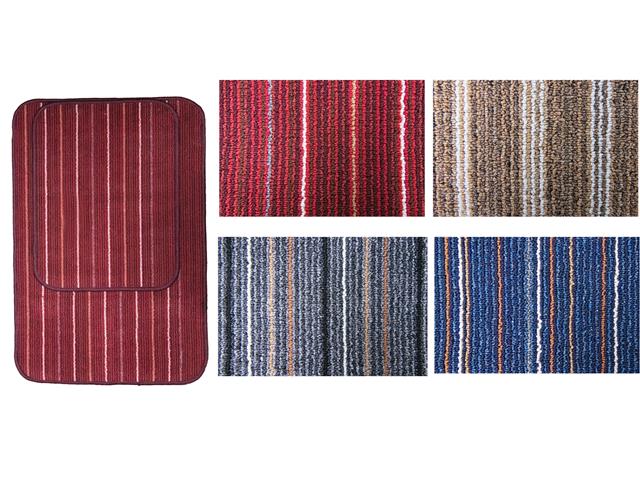 CANDY STRIPE FLOOR MAT 2 PC SET (ASSTD)
