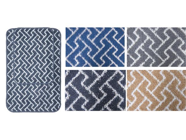 MOROCCO SCROLL TUFTED FLOOR MAT 2 PC SET (ASSTD)