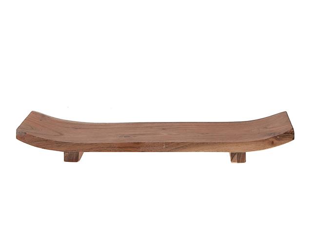 ACACIA WOOD RECT. BOAT TRAY (18")