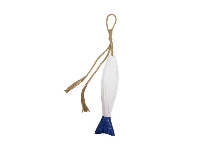 BLUE AND WHITE WOOD SARDINE HANGER