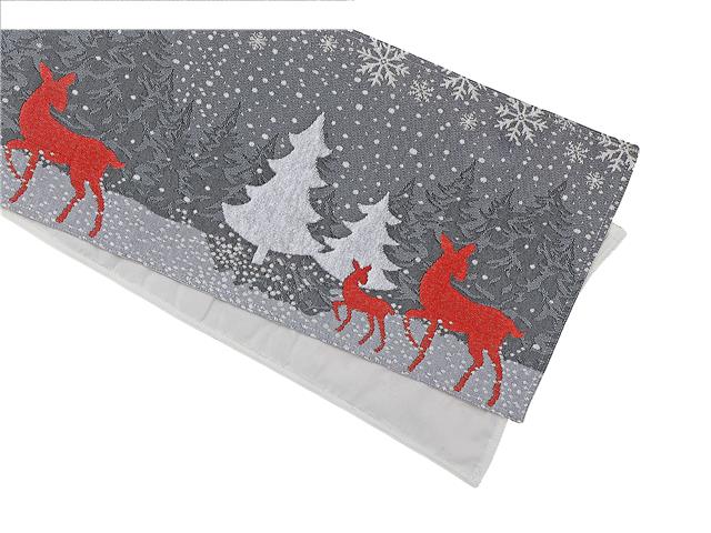TAPESTRY TABLE RUNNER (REINDEER & TREE) (36")