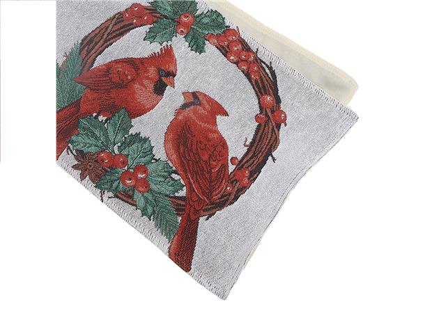 TAPESTRY TABLE RUNNER (DOUBLE CARDINAL) (36")
