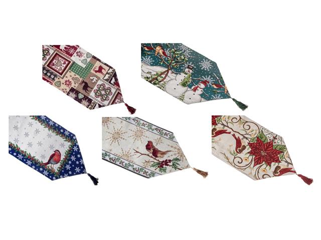 ASSORTED  X'MAS TAPESTRY RUNNER  (54")
