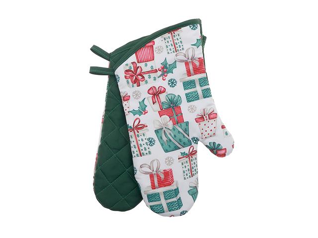 14" OVEN MITTS (2PCS) (PRESENTS)