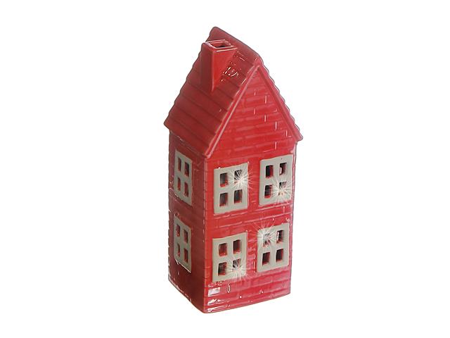LED PORCELAIN RED HOUSE (8")