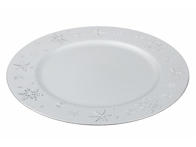 CHARGER PLATE (SNOWFLAKE) (SILVER) (13")