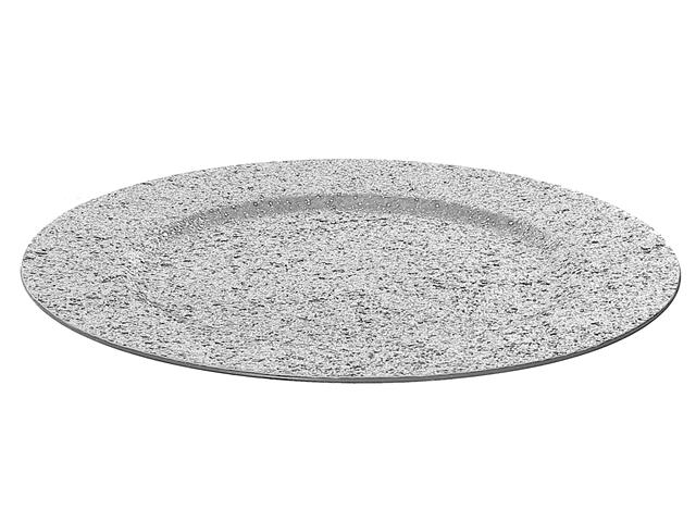 CHARGER PLATE (GLITTER) (SILVER) (13")