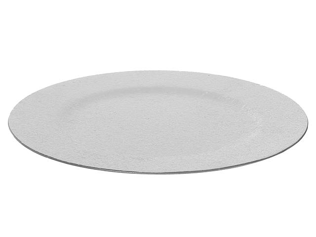 CHARGER PLATE (GLITTER) (WHITE) (13")