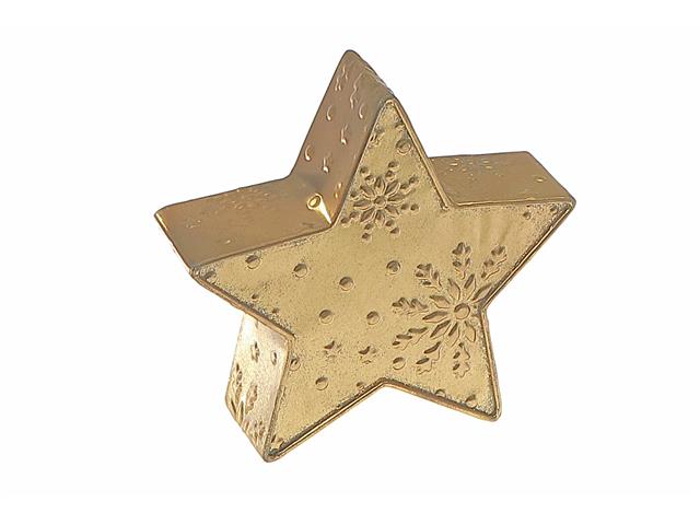 GOLD METAL EMBOSSED 3D STAR STAND (8.7")