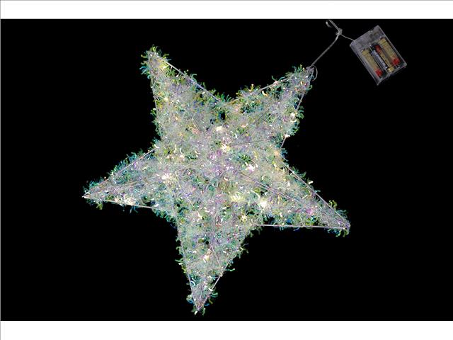 LED WHIMSICAL STAR (SMALL) (15.70")(WITH TIMER)