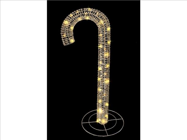 LED LIGHTED GOLD CANDY CANE DECOR (700L) (WITH TIMER)