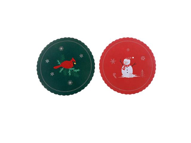 4 PACK FELT PLACEMAT (13.8") (LARGE) (ASSTD)