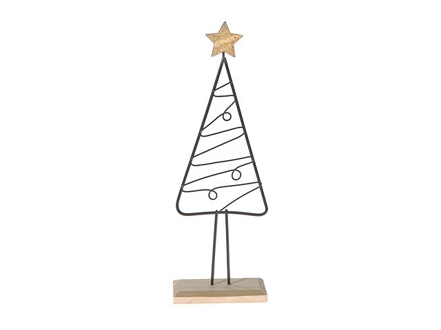 WIRE TREE AND STAR STAND DECOR (11.42")