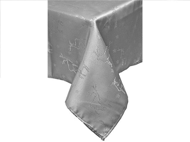 LUREX TABLECLOTH (60" X 90") (SILVER REINDEER)