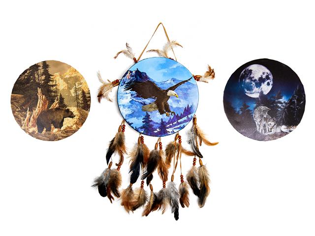 20" DREAM CATCHER (ANIMALS) (ASSTD)